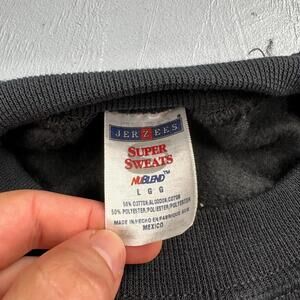 VTG Jerzees Sport Blank Sweatshirt L 1990s Y2K Black Crewneck Basic